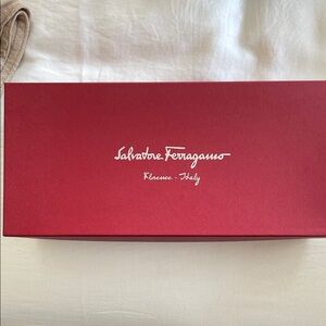Salvatore Ferragamo Burgundy Shoe Box